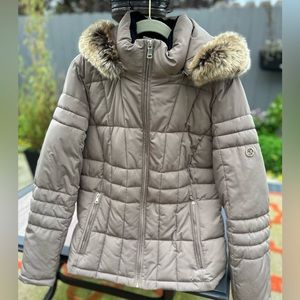 Calvin Klein Hooded Coat Jacket Water Resistant M